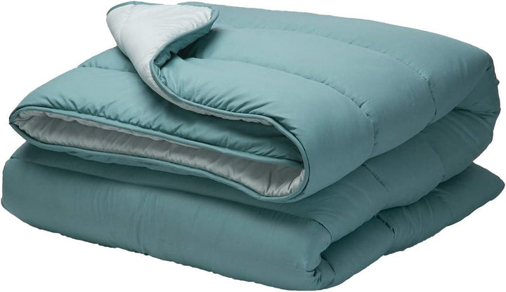 Pikolin Home - Plapumă reversibilă 300 G - Umplutură nordică bicoloră - Pentru pat 90 - confortabilă, caldă, respirabilă, verde, 150 X 220 cm