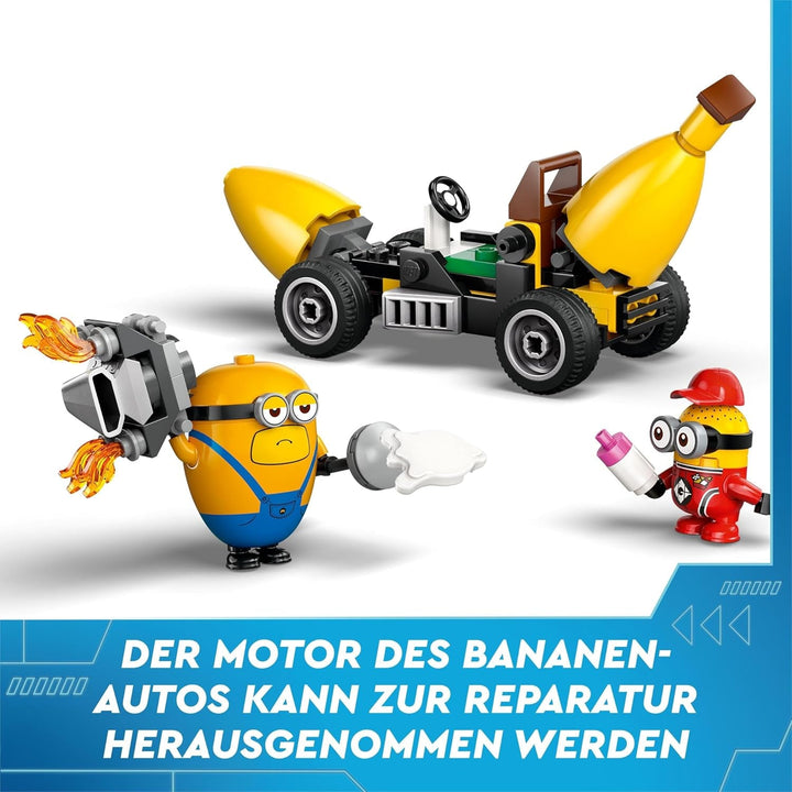 LEGO I - Simply Incorrigible 4 Minioni și mașina cu banane, set de joacă pentru I - Simply Incorrigible 4, jucărie pentru copii, cadou creativ Minioni pentru băieți și fete de la 6 ani 75580