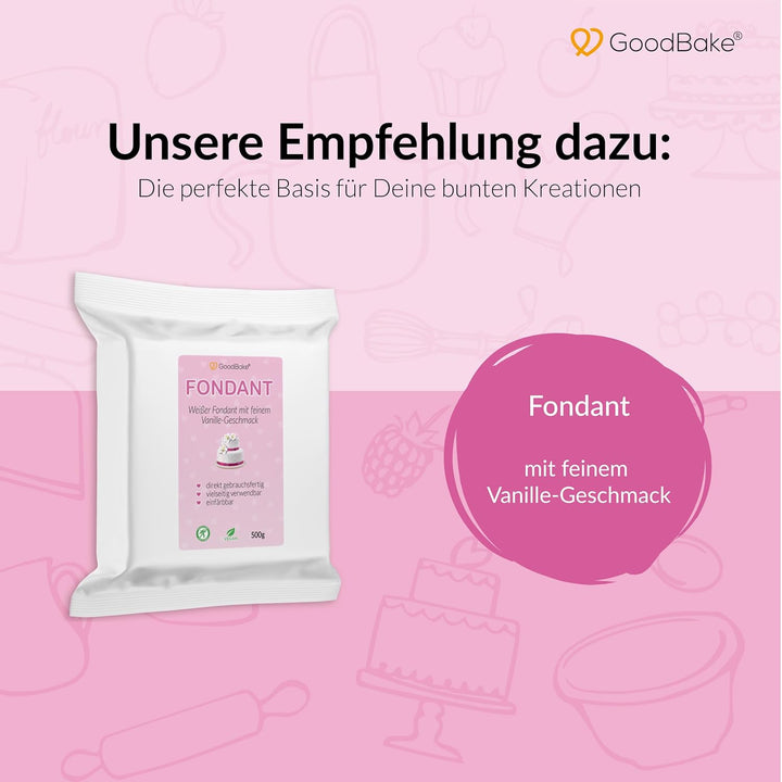 Goodbake Lebensmittelfarbe Pastell Fliederlila (11 Ml) – Hochdosierte Lebensmittelfarbe - Zum Einfärben Von Torten, Fondant, Buttercreme, Macarons Getränke, Schleim Uvm. 100% Vegan