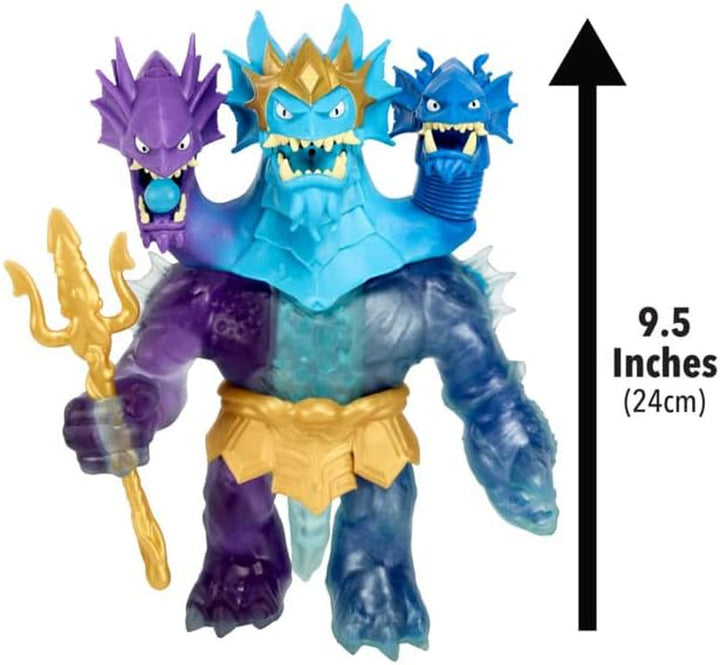 Heroes of Goo Jit Zu Deep GOO Sea King Hydra figurină cu putere de slime 3 în 1, 3 capete și efecte luminoase și sonore