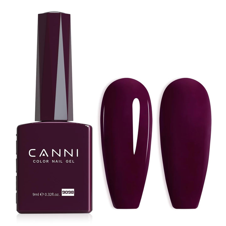 Ojă gel CANNI, semipermanentă, violet închis, ojă, gel UV, se detașează prin înmuiere, manichiură