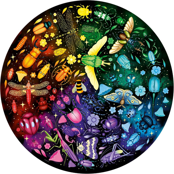 Ravensburger - Puzzle pentru adulți - Puzzle rotund cu 500 de piese - Potrivit de la 12 ani - Insecte (roată colorată) - Puzzle fabricat în Europa - 12000820