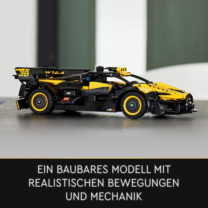Mașină de curse LEGO Technic Bugatti, kit model mașină, jucărie mașină sport, set mașină iconică de colecționat, jucărie de construit de la 9 ani 42151