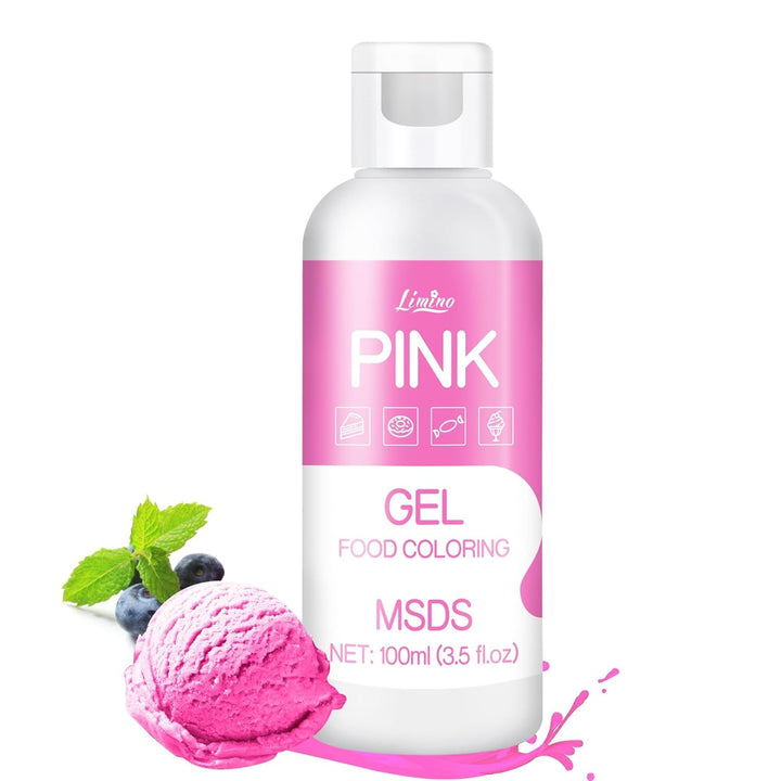 Lebensmittelfarbe Gel - 100Ml Gel Lebensmittel Farben Für Kuchen, Backen, Kekse, Macaron - Zuckerfrei Konzentrierte Farbe Food Coloring Für Tortendeko, Getränken, Osterei, DIY Slime (Weiß)