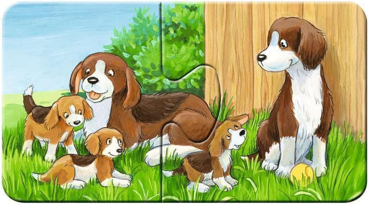 Ravensburger Puzzle pentru copii - 05072 Familii de animale la fermă - Primul meu puzzle cu 9X2 piese - Puzzle pentru copii de la 2 ani