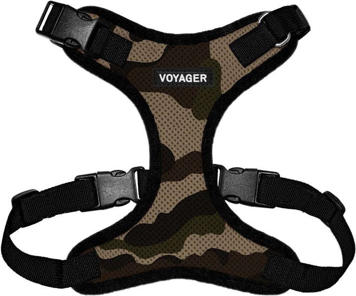 Kit Voyager, Ham anti-evadare pentru pisici cu lesă de 1,5 m, cusături reflectorizante, mâner din neopren, pentru pisici mici, medii și mari, garnitură verde lime/negru, mărimea XS