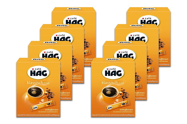 Café HAG Klassisch Mild Café Crema, 500G Ganze Kaffeebohnen Entkoffeiniert, Intensität 4/5, Für Den Professionellen Gebrauch