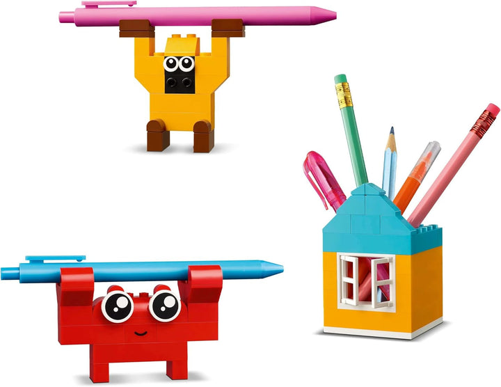 LEGO Classic Creative Fun Box, Cărămizi de construcție colorate pentru jocuri de rol imaginative, Set de construcție pentru începători, Jucării pentru fete și băieți de la 5 ani, Modele de reconstruit 11042