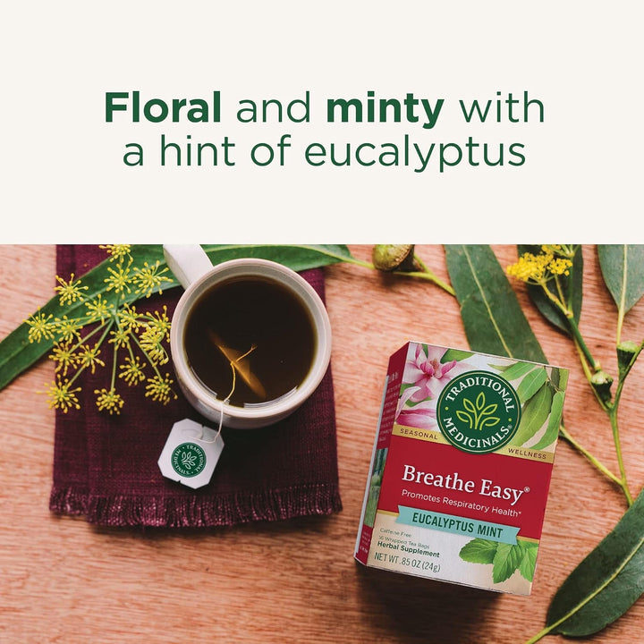 Organic Breathe Easy Seasonal Tea, 16 Tea Bags (Pack of 6) Tea USA Naty Shop