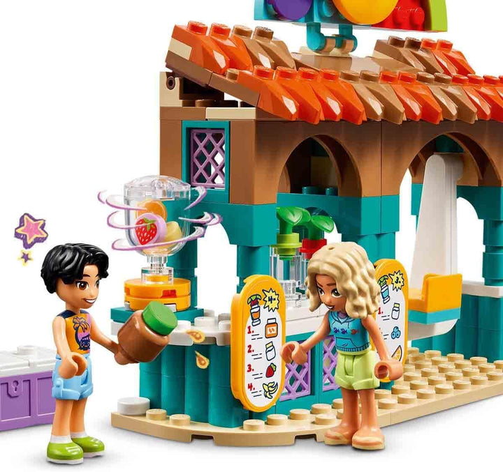 LEGO Friends Smoothie Stand At The Beach, set de joacă pentru jocuri de rol, idee de cadou pentru fete și băieți de la 6 ani cu figuri de joacă, broască țestoasă și accesorii, jucărie pentru dezvoltare socială 42625