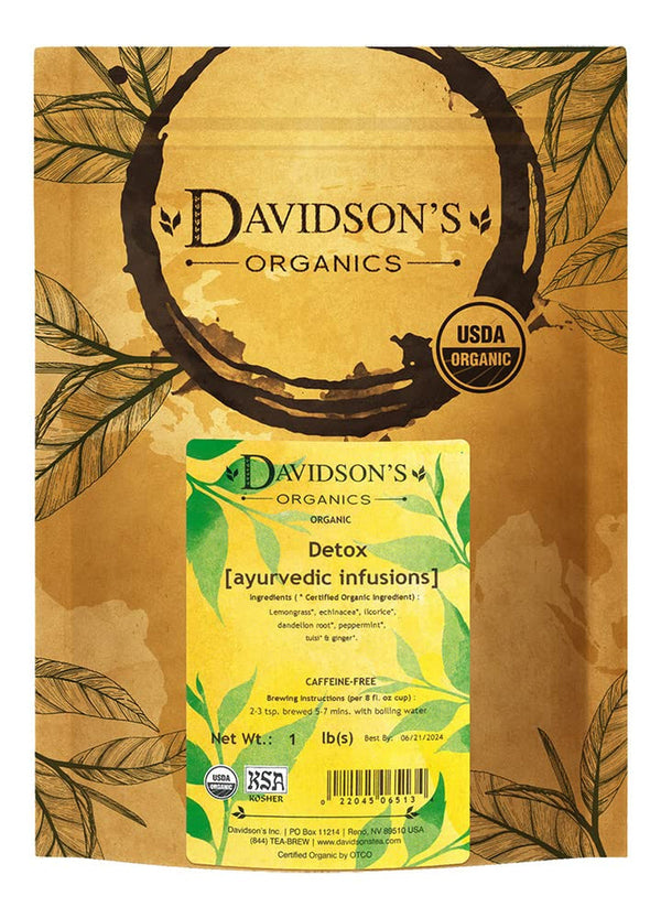 Organics, Ayurvedic Infusions, Detox, Loose Leaf Tea, 16-Ounce Bag Tea USA Naty Shop Detox 1 Pound (Pack Of 1)
