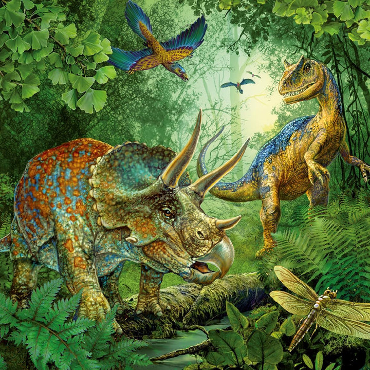 Ravensburger Puzzle jigsaw pentru copii - 09317 Fascinația dinozaurilor - puzzle jigsaw pentru copii de 5 ani și peste, cu 3X49 piese