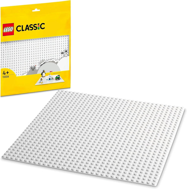 LEGO 11026 Placă de construcție albă clasică, placă de bază pătrată cu 32X32 adâncituri ca seturi de bază, jucărie de construcție