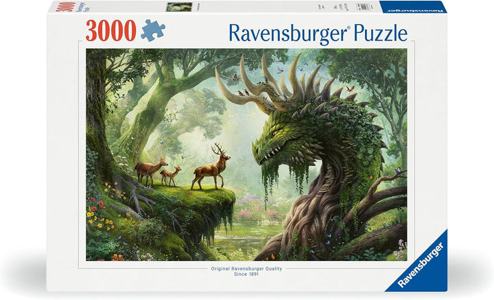 Ravensburger Puzzle 12000808 - Dragonul pădurii se trezește - puzzle jigsaw de 3000 de piese pentru adulți cu vârsta de peste 14 ani