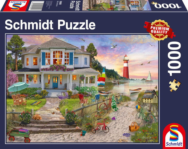 Schmidt Spiele Casa de pe plajă, puzzle jigsaw 1.000 piese