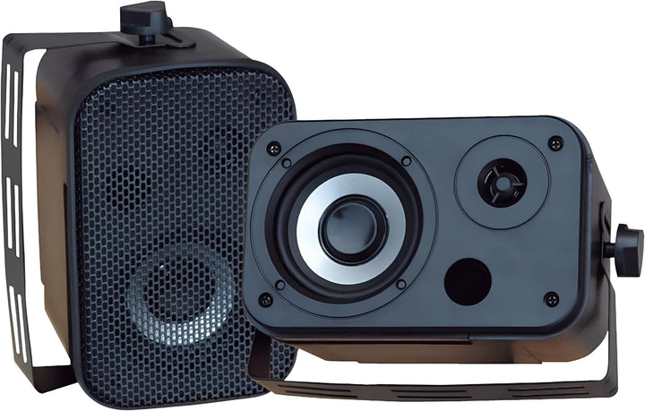 Pyle 2 Wege Lautsprecher Box Als Wasserdichte Box Outdoor & Als Innen Lautsprecher Wand, Decken & Ecken – 300W Outdoor Box Wasserdicht & Leichte Montage. Robust & Kompakte Lautsprecherbox 9 Cm, Weiß