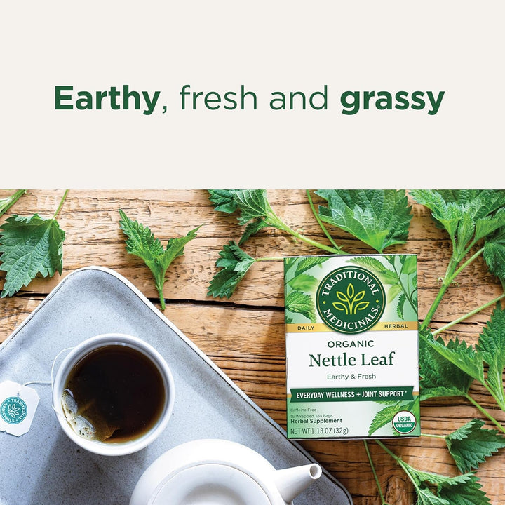 Organic Nettle Leaf Herbal Tea, Supports Joint Health & Overall Wellness, (Pack of 1) - 16 Tea Bags Tea USA Naty Shop