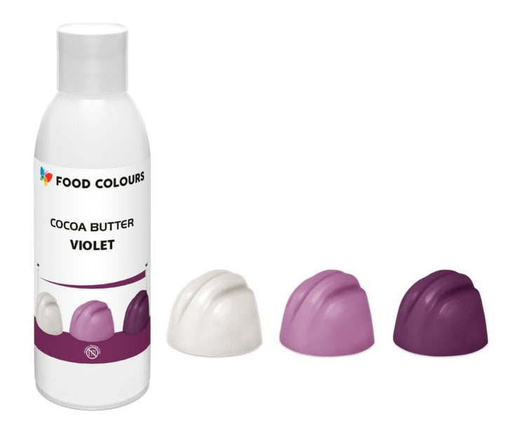 Food Colors Cocoa Butter VIOLET 100 G Kakaobutterbasierte Lebensmittelfarbe Für Schokolade, Pralinen, Fette Massen Und Cremes