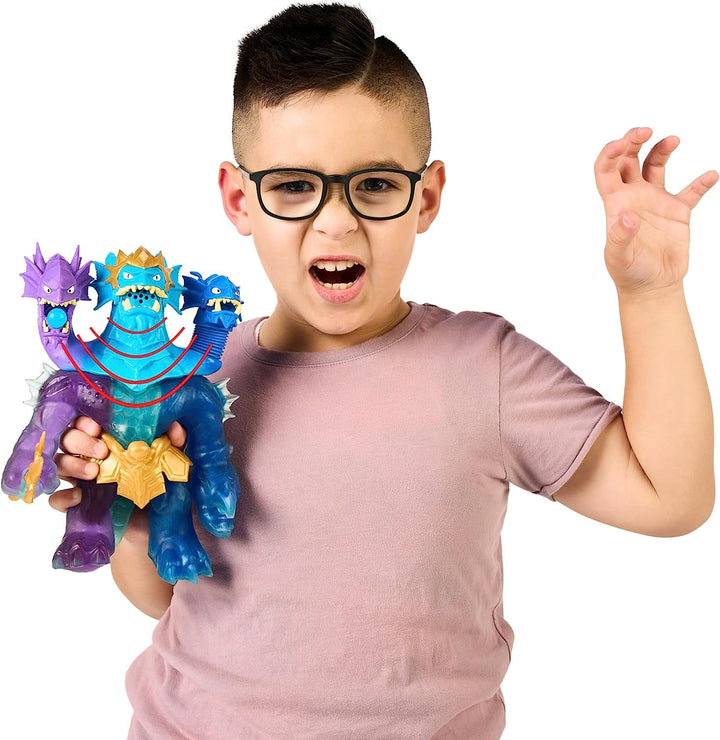 Heroes of Goo Jit Zu Deep GOO Sea King Hydra figurină cu putere de slime 3 în 1, 3 capete și efecte luminoase și sonore