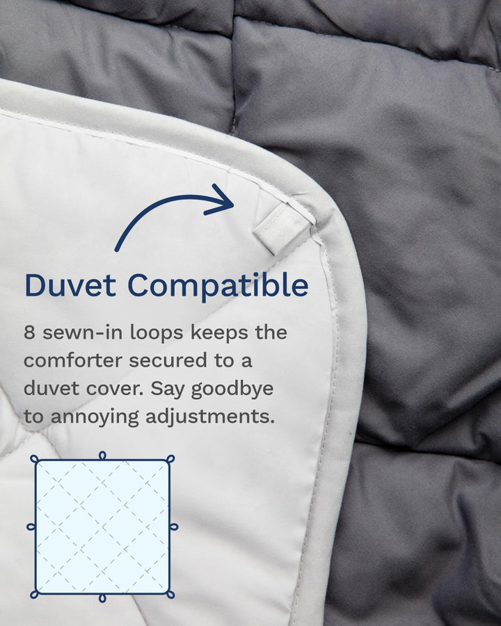 All Seasons Twin/Twin XL în jos plapumă alternativă reversibilă - respirabil, extra lung, de înaltă calitate, microfibră moale - plapumă gri acoperire inserție