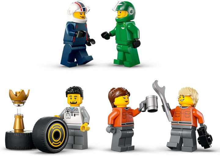 LEGO City F1 Transporter with RB20 & AMR24 F1 Racing Cars - Toy Car Transporter for Red Bull & Aston Martin Formula 1 Teams - Incl. 5 Minifigures - Gift for Boys & Girls Ages 8+ 60445