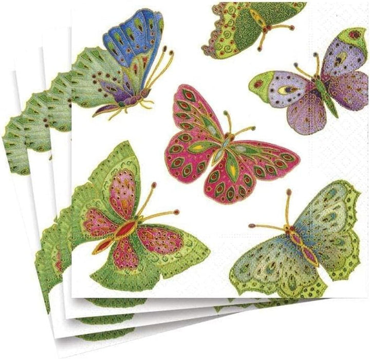 10690L Șervețele din hârtie cu trei straturi, 20 bucăți 33 X 33 cm, Jeweled Butterflies