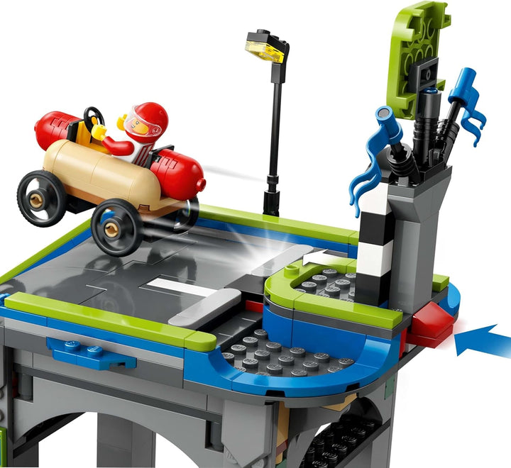 LEGO City No Limits: Soapbox Race With Ramp - Jucărie de construit pentru băieți și fete de la 6 ani - Set cu 2 cutii de săpun și 4 minifigurine Racer - Idee de cadou pentru copii 60460
