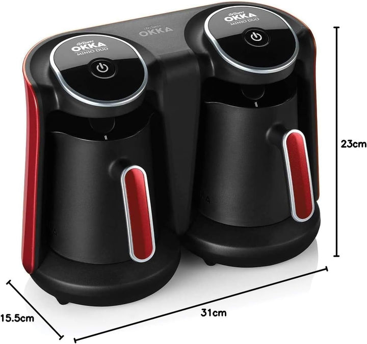 Arzum Okka Minio Duo filtru de cafea, OK006-N, Capacitate 1-8 cești, Cafetieră lavabilă, Sistem de alarmă acustică, Design compact, Putere 880W, Lingură de măsurare cafea