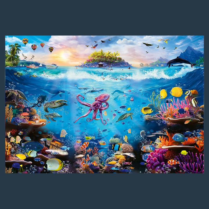 Trefl Prime - Puzzle UFT: Plonjați în paradisul subacvatic - 13500 piese, Puzzle jigsaw mare care prezintă fundul marin colorat, Cartonul cel mai gros, Organic, EKO, Divertisment pentru adulți și copii cu vârsta peste 12 ani