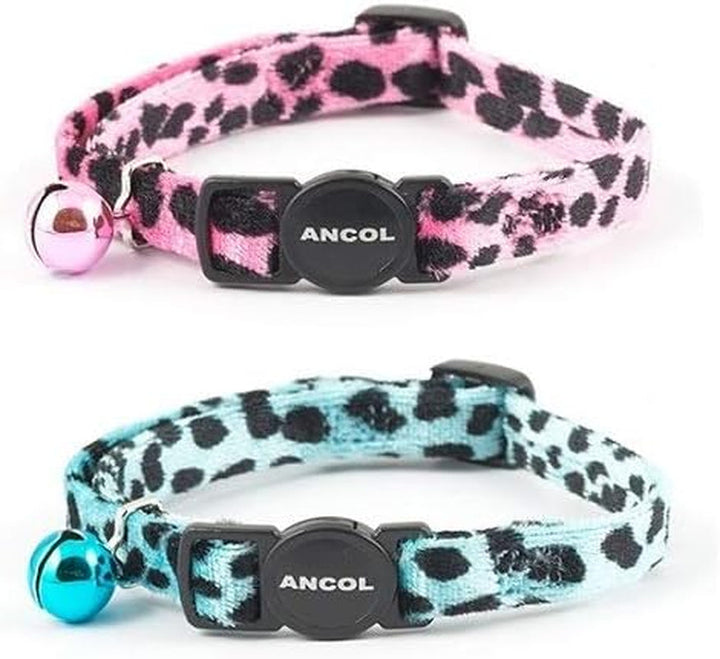 Zgardă pentru pisici Acticat, catifea, imprimeu leopard