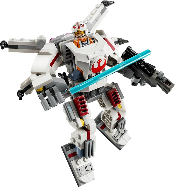 LEGO Star Wars X-Wing Mech al lui Luke Skywalker, cărămizi de jucărie de colecționat, aventură de acțiune, idee de cadou pentru băieți și fete creative cu vârsta de 6+ 75390