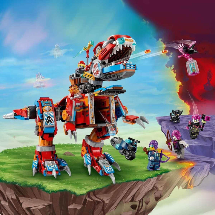 LEGO Dreamzzz 2-In-1 Coopers Dino-Mech C-Rex, jucărie Pterodactyl, T.Rex figurină de acțiune pentru băieți și fete, jucărie creativă, set de aventură, cadou pentru copii de la 9 ani 71484