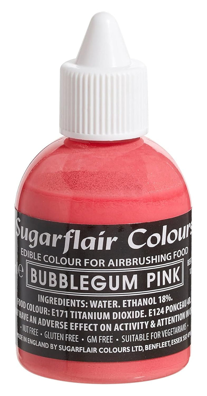 Sugarflair Airbrush Colouring Lebensmittelfarbe Deep Red - Essbare Lebensmittel Farbe Flüssig, Airbrush-Farbe Für Kuchen, Cupcakes, Zuckerguss Und Kuchendekorationen - 60Ml