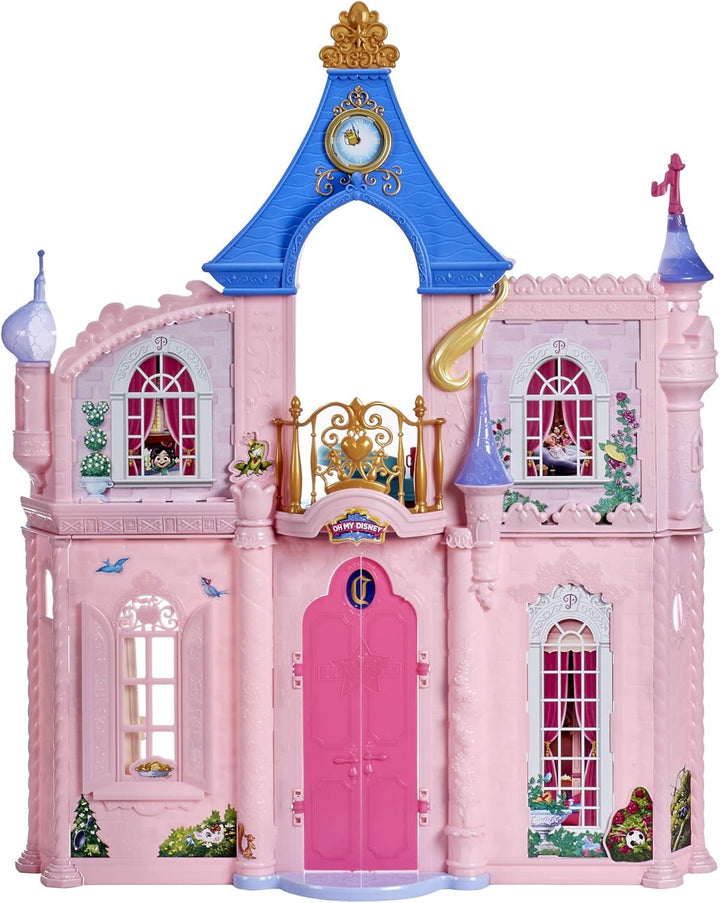 Castelul Disney Princess Comfy Squad, casă de păpuși cu 6 piese de mobilier și 16 accesorii, jucărie pentru fete de la 5 ani