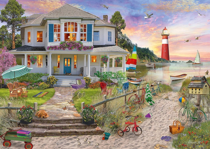 Schmidt Spiele Casa de pe plajă, puzzle jigsaw 1.000 piese