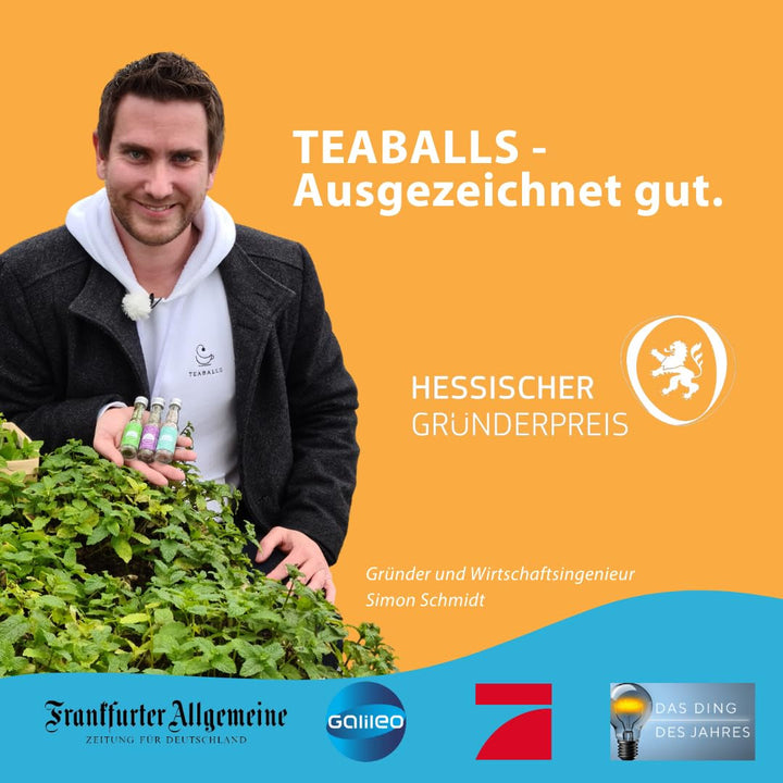 TEABALLS - Set de 3 POWER TEA MIX - ZMEURĂ, ENERGIE, CIREȘE Pentru aproximativ 120 de cești de ceai