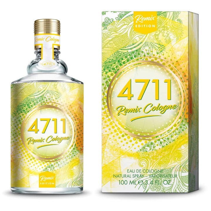 4711® Remix Cologne Lemon - Urban Summer | Apă de colonie - Fructată - Strălucitoare - Sălbatică - Prospețimea vibrantă a lămâii, remixată recent pentru vară! | Vaporizator spray natural 100 ml