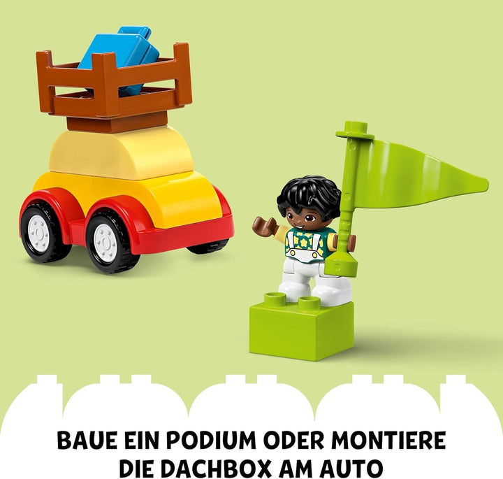 LEGO DUPLO Classic Brick Box Cars And Trucks, set de joacă cu vehicule pentru copii de la 1,5 ani, jucărie de învățare creativă, jucărie pentru mașini și set de mașini de curse 10439