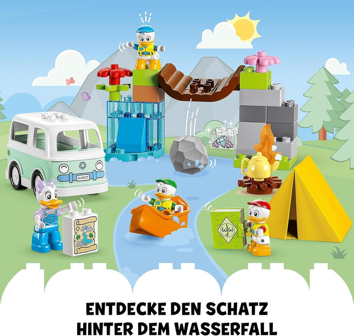 LEGO 10997 DUPLO Disney Mickey and Friends Camping Adventure Set With Campervan, Canoe And Daisy Duck Figure, Building Toy Gift For Toddlers 2+ Years, Girls And Boys