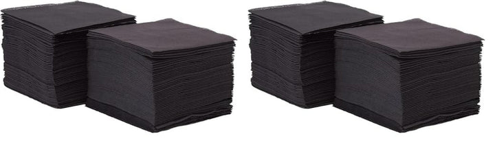 Saten Ser22104961 Coktail, șervețel 20 X 20, 2 straturi, 1/4 fold, 100 șervețele, Punta-Punta, negru