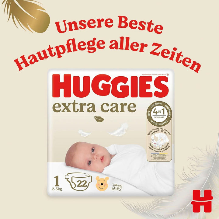 Huggies Babywindeln Für Neugeborene Newborn Größe 1, 100 Windeln (2X50), Halb-Monatsbox