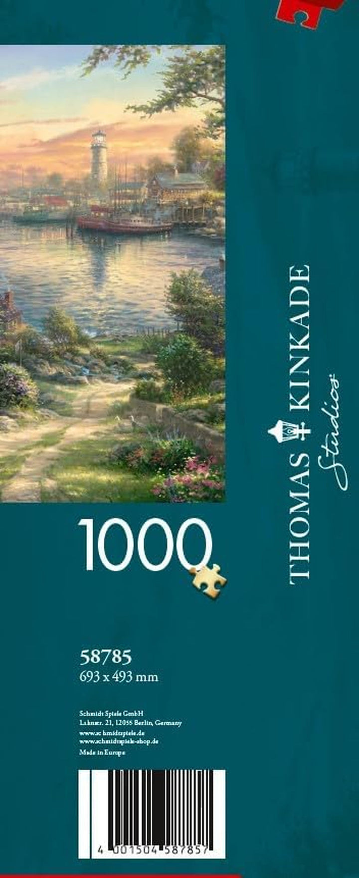 Schmidt Spiele 58785 Thomas Kinkade, New England Harbor, puzzle jigsaw 1000 piese, colorat