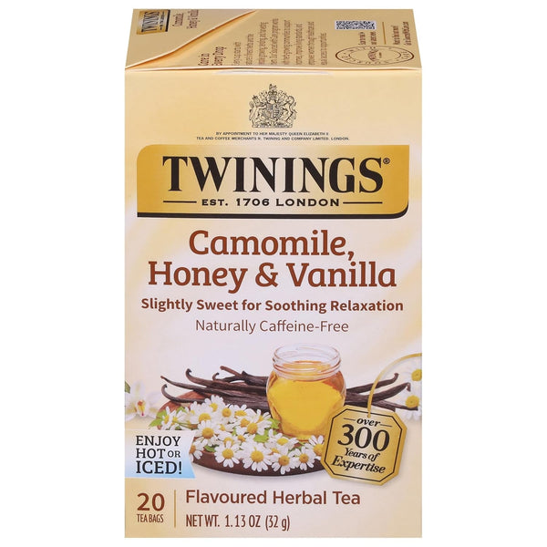 Camomile, Honey & Vanilla Herbal Tea Individually Wrapped Bags, 20 Count (Pack of 1), Naturally Caffeine-Free, Enjoy Hot or Iced, 20 Teabags Tea USA Naty Shop Default Title