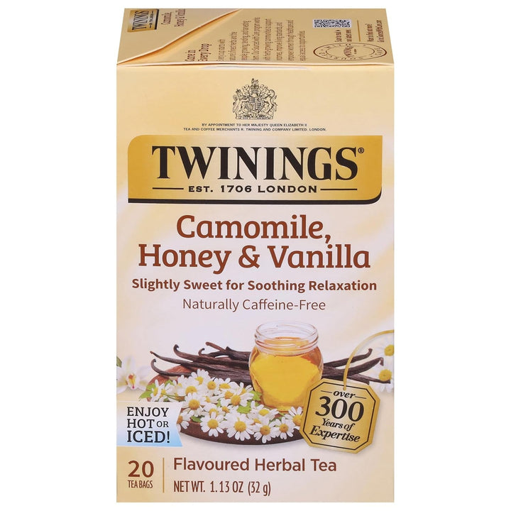 Camomile, Honey & Vanilla Herbal Tea Individually Wrapped Bags, 20 Count (Pack of 1), Naturally Caffeine-Free, Enjoy Hot or Iced, 20 Teabags Tea USA Naty Shop Default Title