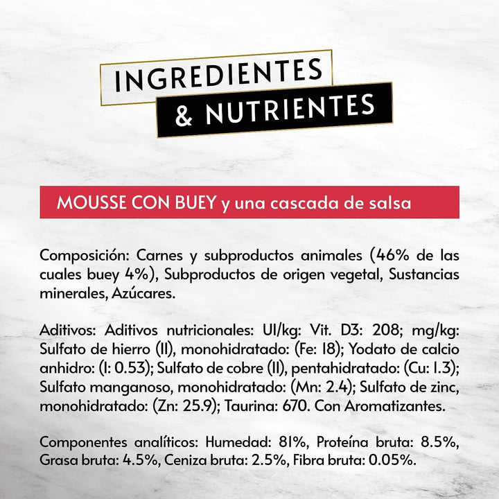 Purina Revelations Mousse With Sauce, hrană umedă pentru pisici Ox, 6 pachete cu 4 piramide, 57 G - 24