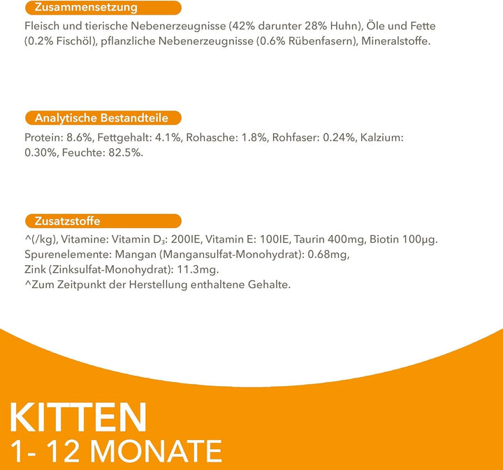 IAMS Delights Kitten Hrană umedă - Multipack Hrană pentru pisici cu pui în sos, hrană de înaltă calitate pentru pisoi junior de la 1-12 luni, 12 X 85G