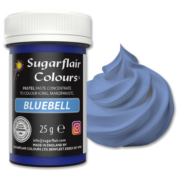 Sugarflair Lebensmittelfarbe Pasta Pastel Glockenblumeblue, Pasta Lebensmittel Farbe Für Fondant Und Marzipan, Spectral Concentrated Paste Colours - 25G