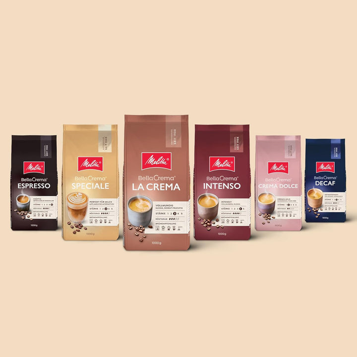 Melitta Bellacrema Bio Ganze Kaffee-Bohnen, Ungemahlen, Kaffeebohnen Für Kaffee-Vollautomat, Milde Röstung, Geröstet in Deutschland, Stärke 3, 750G