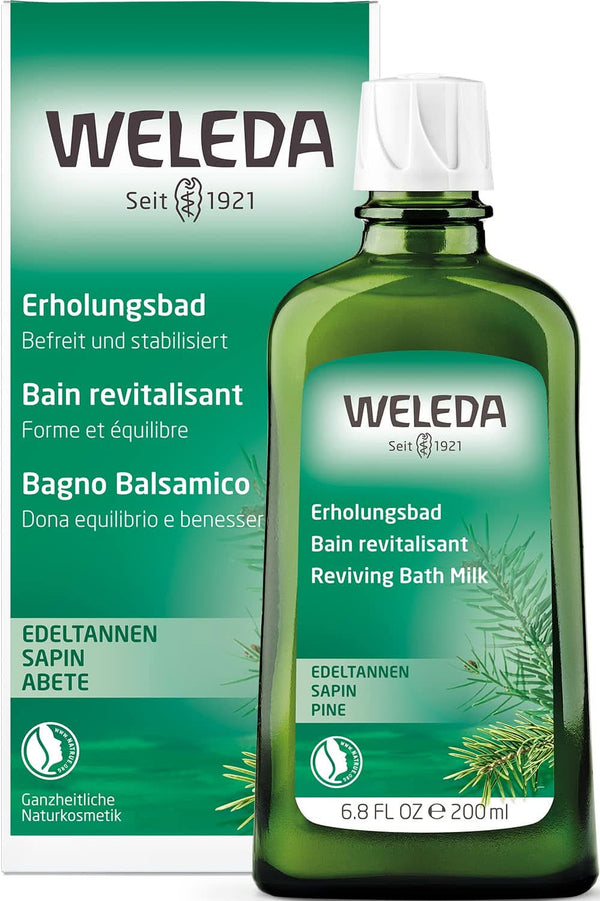 WELEDA, cosmetice naturale Organic Bath Essence cu uleiuri esențiale de molid și brad argintiu pentru relaxare și îngrijire, aditiv de baie pentru forță interioară, 200 ml