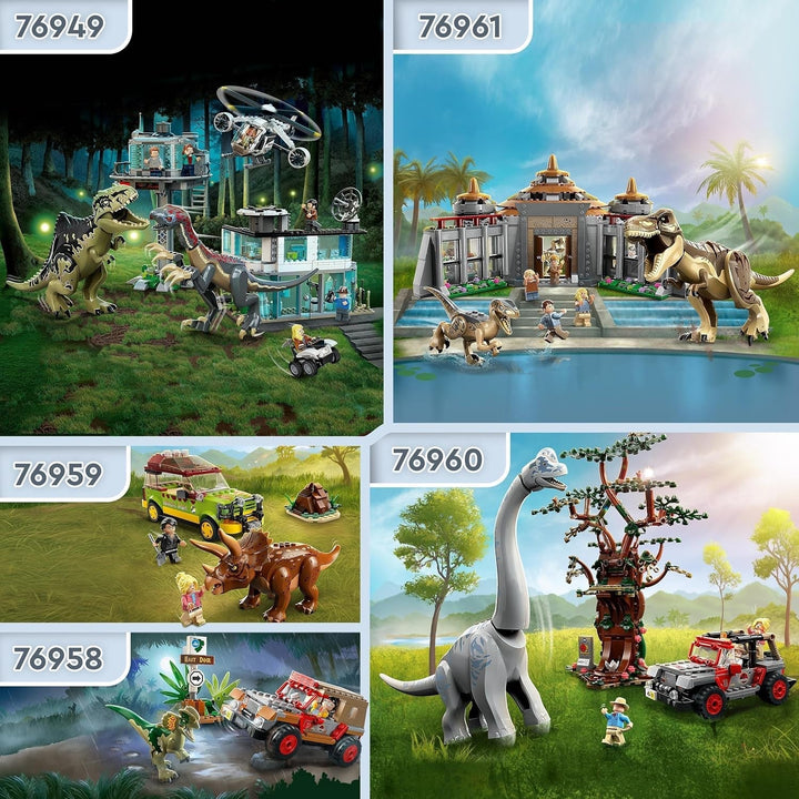 LEGO Jurassic World Dinosaur Fossils: T. Rex Head, jucărie dinozaur de construit, decor dinozaur pentru camera copiilor, craniu T-Rex schelet cu amprentă, cadou pentru băieți și fete 76964